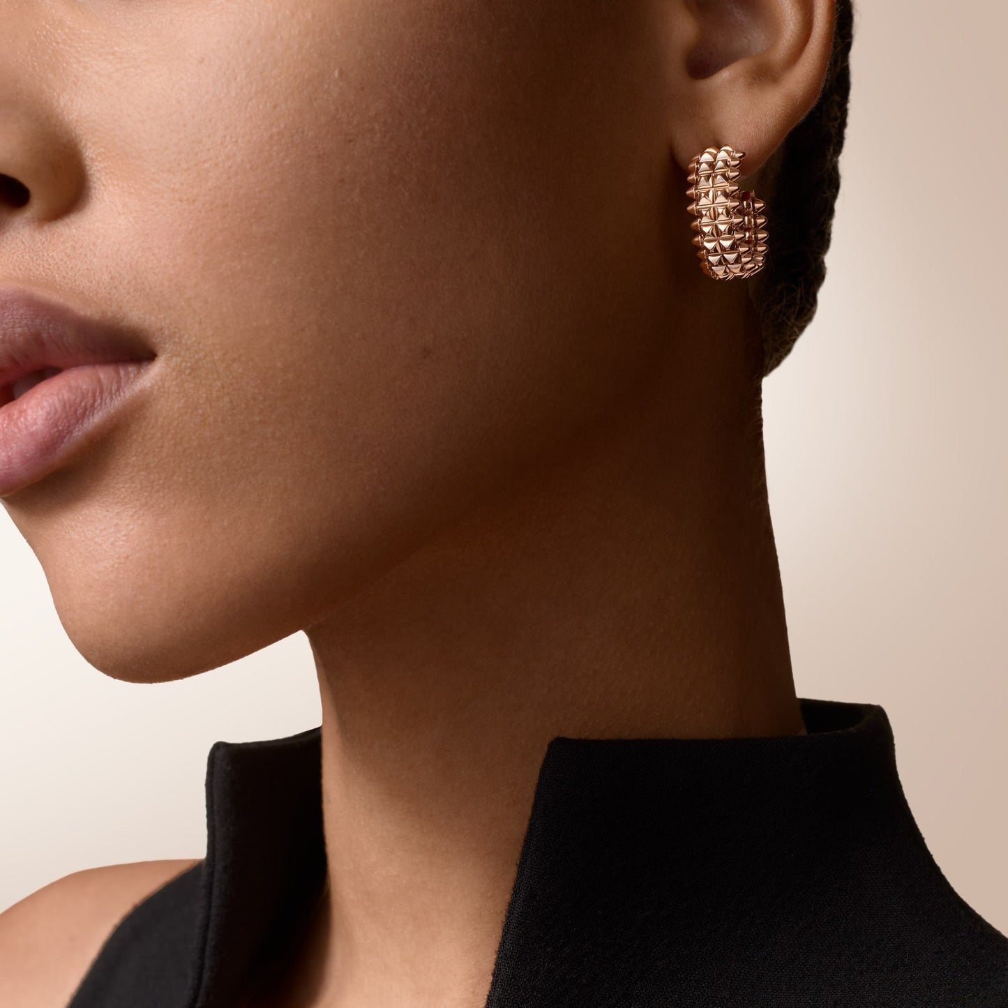 [Rose Tomorrow]CLASH 9.2MM DOUBLE ROW EARRINGS