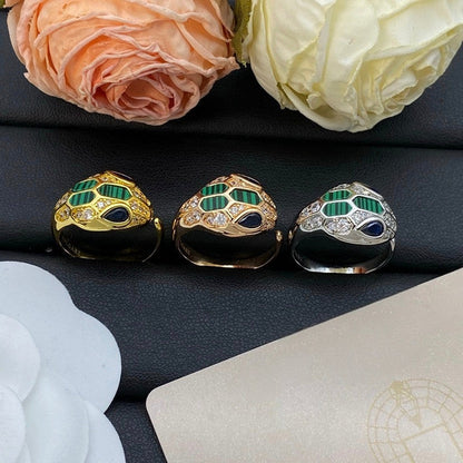 [Rose Tomorrow]BRAND NEW ASSORTED SNAKE HEAD MALACHITE RINGS