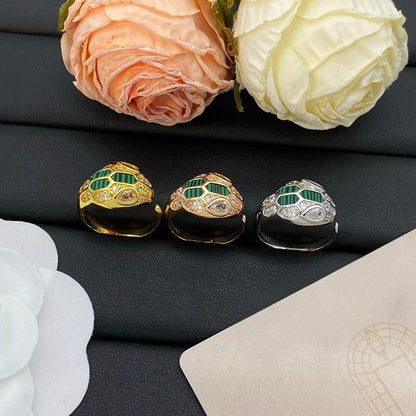 [Rose Tomorrow]BRAND NEW ASSORTED SNAKE HEAD MALACHITE RINGS