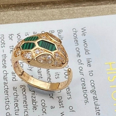 [Rose Tomorrow]BRAND NEW ASSORTED SNAKE HEAD MALACHITE RINGS
