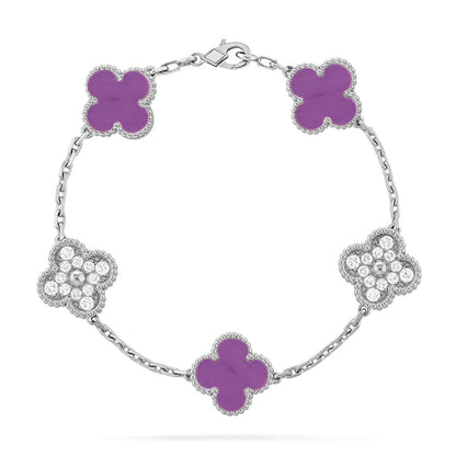[Rose Tomorrow] CLOVER 5 MOTIF VIOLET BRACELET COLLECTION