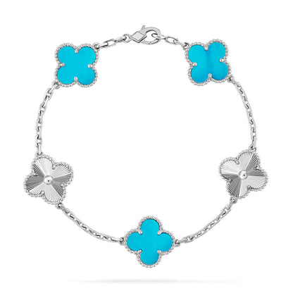 [Rose Tomorrow] CLOVER 5 MOTIF TURQUOISE BRACELET COLLECTION