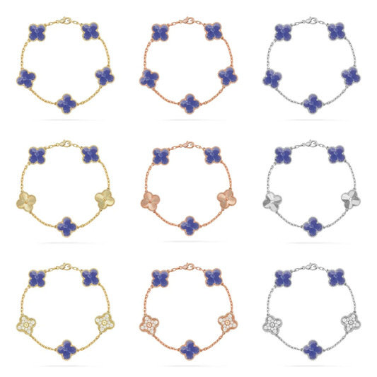 [Rose Tomorrow]CLOVER 5 MOTIF BLUE VEINS BRACELET COLLECTION