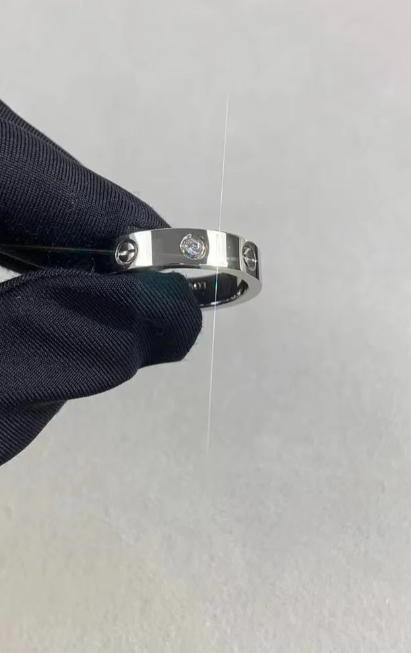 [Rose Tomorrow]LOVE RING 4MM 1 DIAMOND SILVER