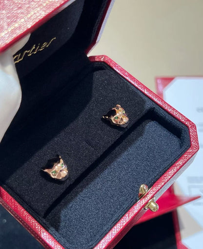 [Rose Tomorrow]CHRRTAH-PRINT STUD EARRINGS, THREE COLORS