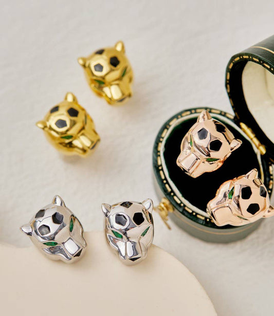 [Rose Tomorrow]CHRRTAH-PRINT STUD EARRINGS, THREE COLORS