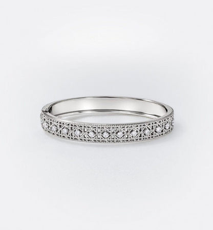 [Rose Tomorrow]2026 WOVEN-PATTERN BRACELET SET WITH FULL DIAMOND INLAY THREE-COLORS