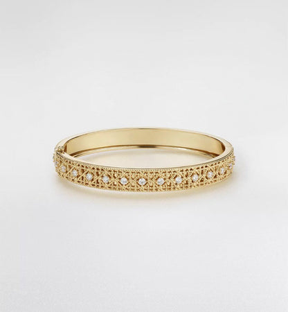 [Rose Tomorrow]2026 WOVEN-PATTERN BRACELET SET WITH FULL DIAMOND INLAY THREE-COLORS