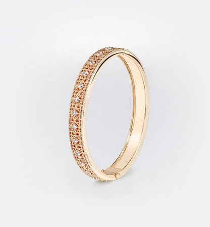 [Rose Tomorrow]2026 WOVEN-PATTERN BRACELET SET WITH FULL DIAMOND INLAY THREE-COLORS