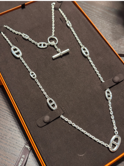 [Rose Tomorrow]Classic Silver Sweater Chain