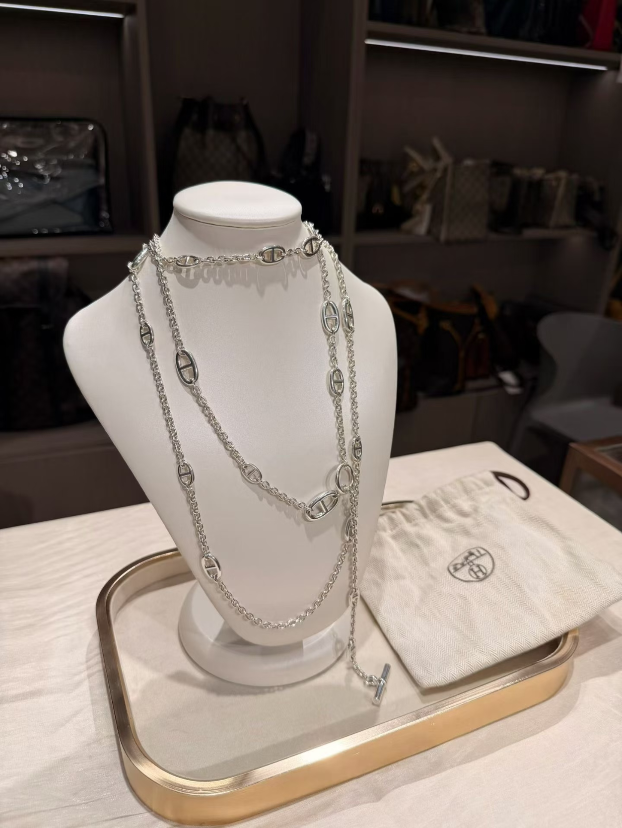 [Rose Tomorrow]Classic Silver Sweater Chain