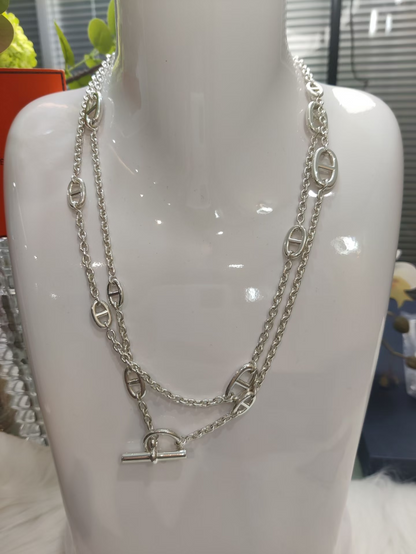[Rose Tomorrow]Classic Silver Sweater Chain