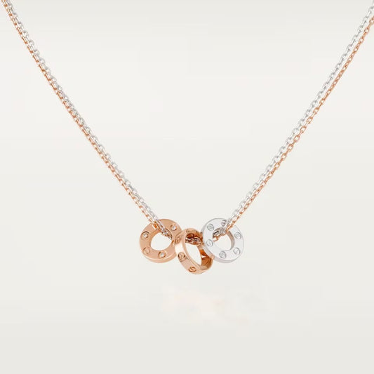 [Rose Tomorrow]LOVE 6 DIAMOND PENDANT NECKLACE