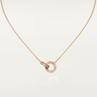 [Rose Tomorrow]LOVE  FULL DIAMOND PENDANT NECKLACE