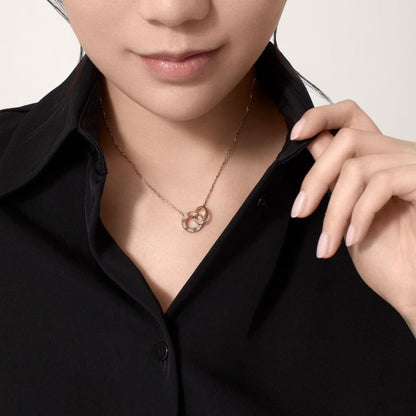 [Rose Tomorrow]LOVE  FULL DIAMOND PENDANT NECKLACE