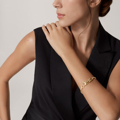 [Rose Tomorrow]PANTHERE HALF DIAMOND ON CHAIN BRACELET