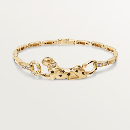 [Rose Tomorrow]PANTHERE HALF DIAMOND ON CHAIN BRACELET