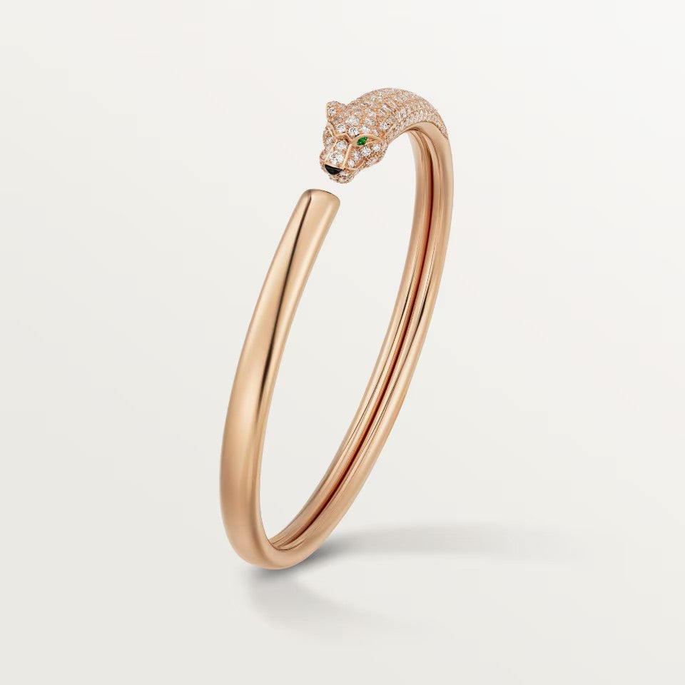 [Rose Tomorrow]PANTHERE HALF DIAMOND OPEN BRACELET