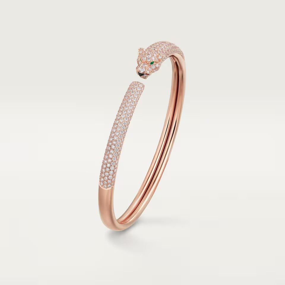 [Rose Tomorrow]PANTHERE FULL DIAMOND OPEN BRACELET