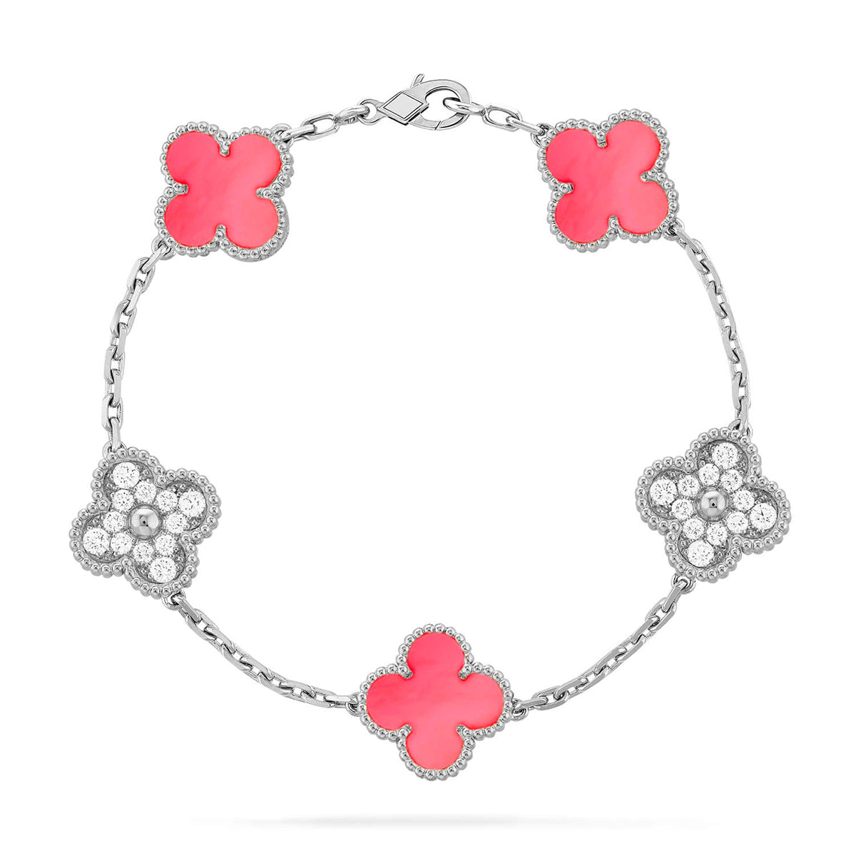 [Rose Tomorrow] CLOVER 5 MOTIFS  PINK MOP BRACELET COLLECTION