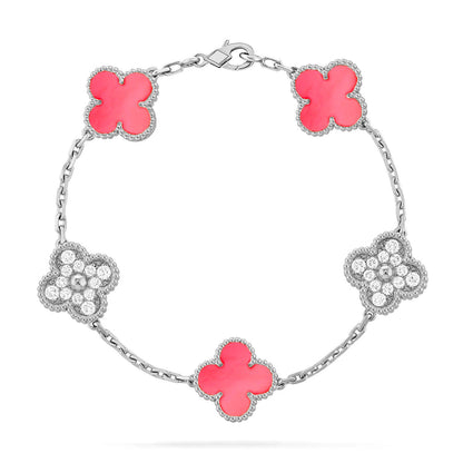 [Rose Tomorrow] CLOVER 5 MOTIFS  PINK MOP BRACELET COLLECTION