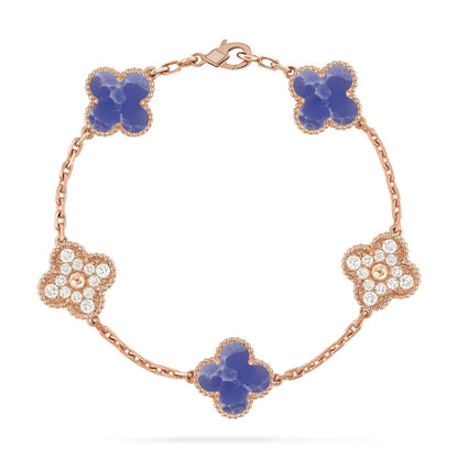 [Rose Tomorrow]CLOVER 5 MOTIF BLUE VEINS BRACELET COLLECTION