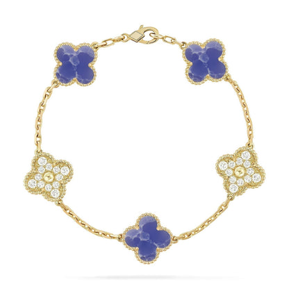 [Rose Tomorrow]CLOVER 5 MOTIF BLUE VEINS BRACELET COLLECTION