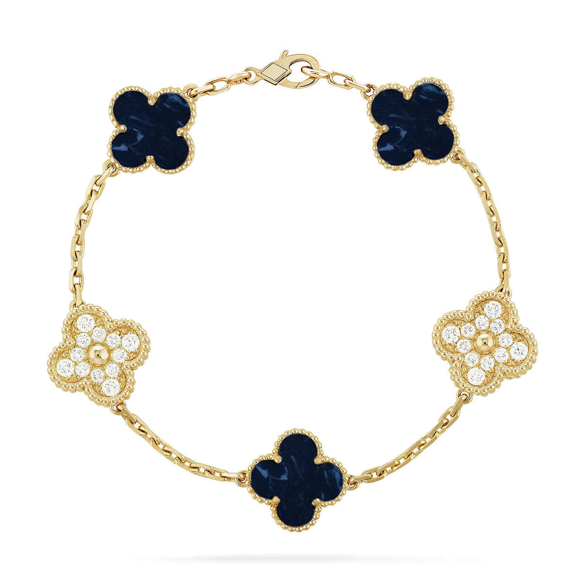 [Rose Tomorrow]CLOVER 5 MOTIF PIETERSITE BRACELET COLLECTION