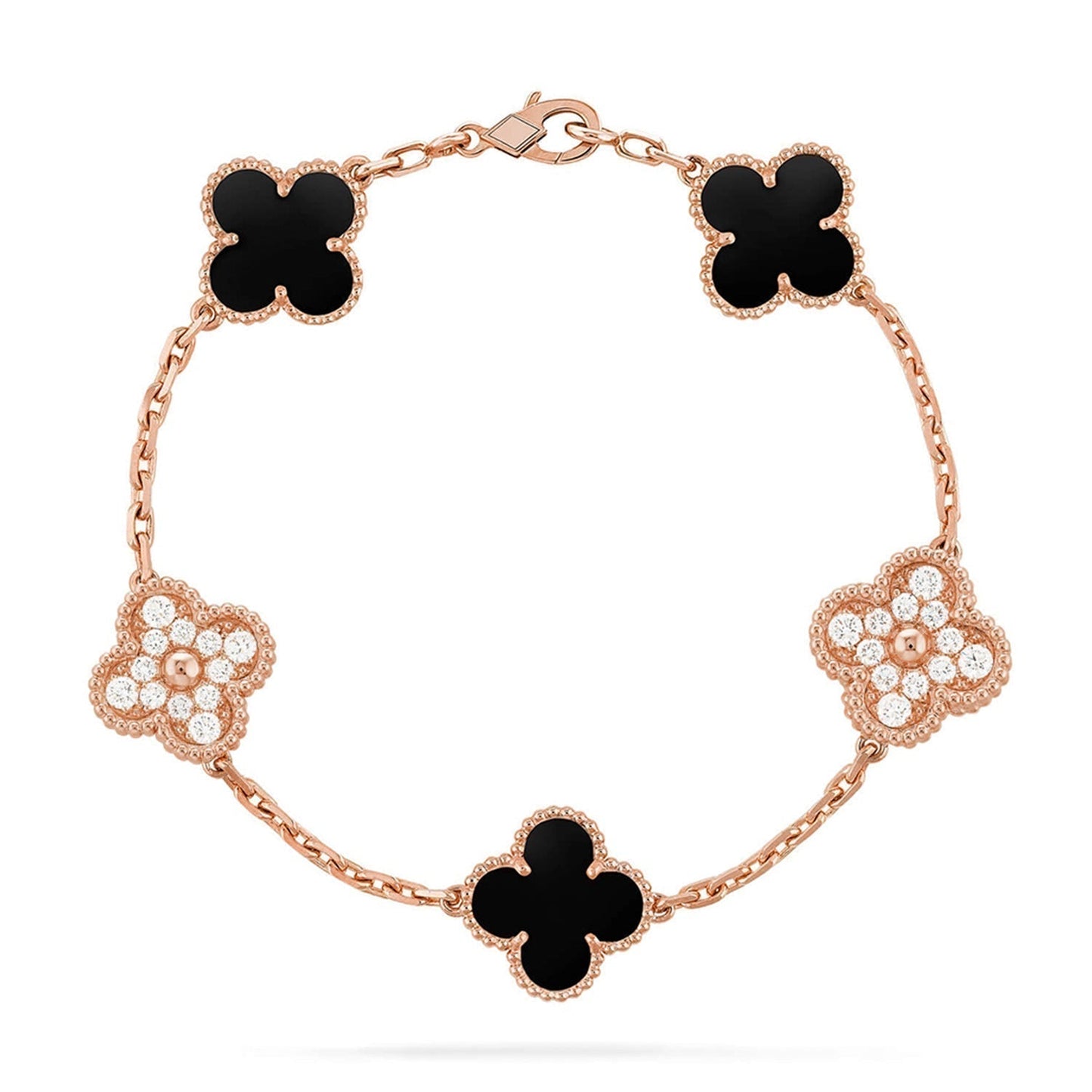 [Rose Tomorrow] CLOVER 5 MOTIF ONYXS BRACELET COLLECTION