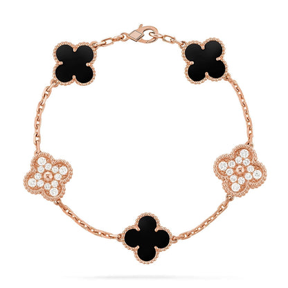 [Rose Tomorrow] CLOVER 5 MOTIF ONYXS BRACELET COLLECTION