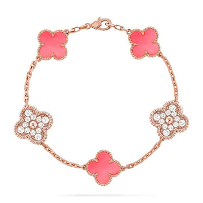 [Rose Tomorrow] CLOVER 5 MOTIFS  PINK MOP BRACELET COLLECTION