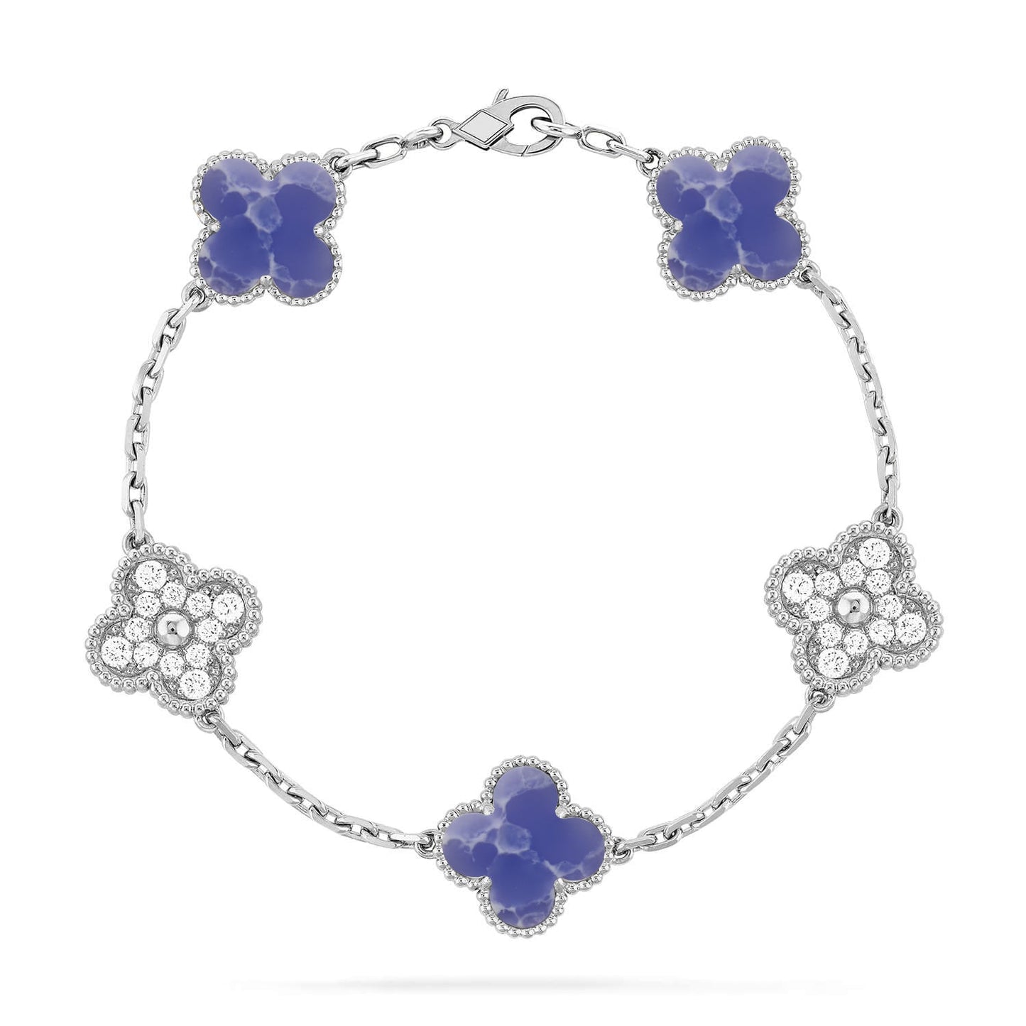 [Rose Tomorrow]CLOVER 5 MOTIF BLUE VEINS BRACELET COLLECTION