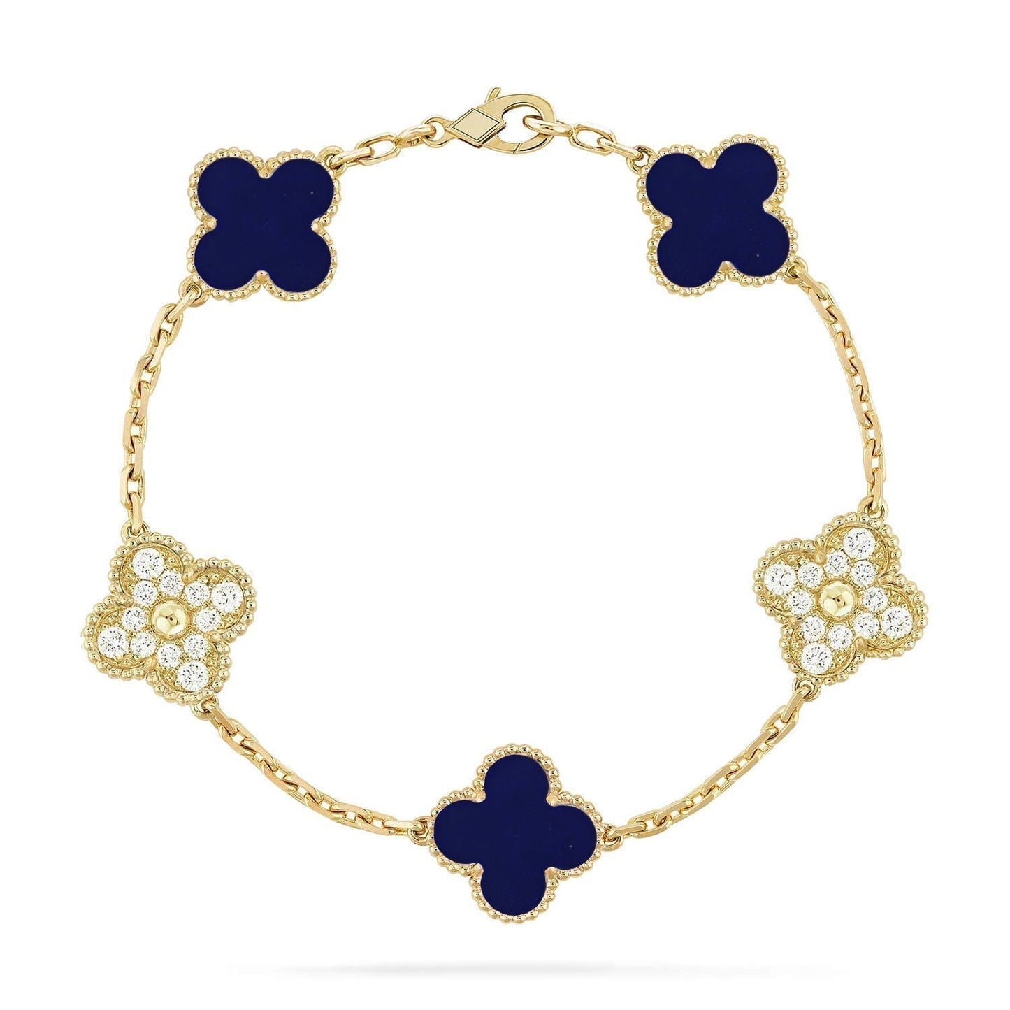 [Rose Tomorrow]CLOVER 5 MOTIF LAPIS LAZULI BRACELET COLLECTION