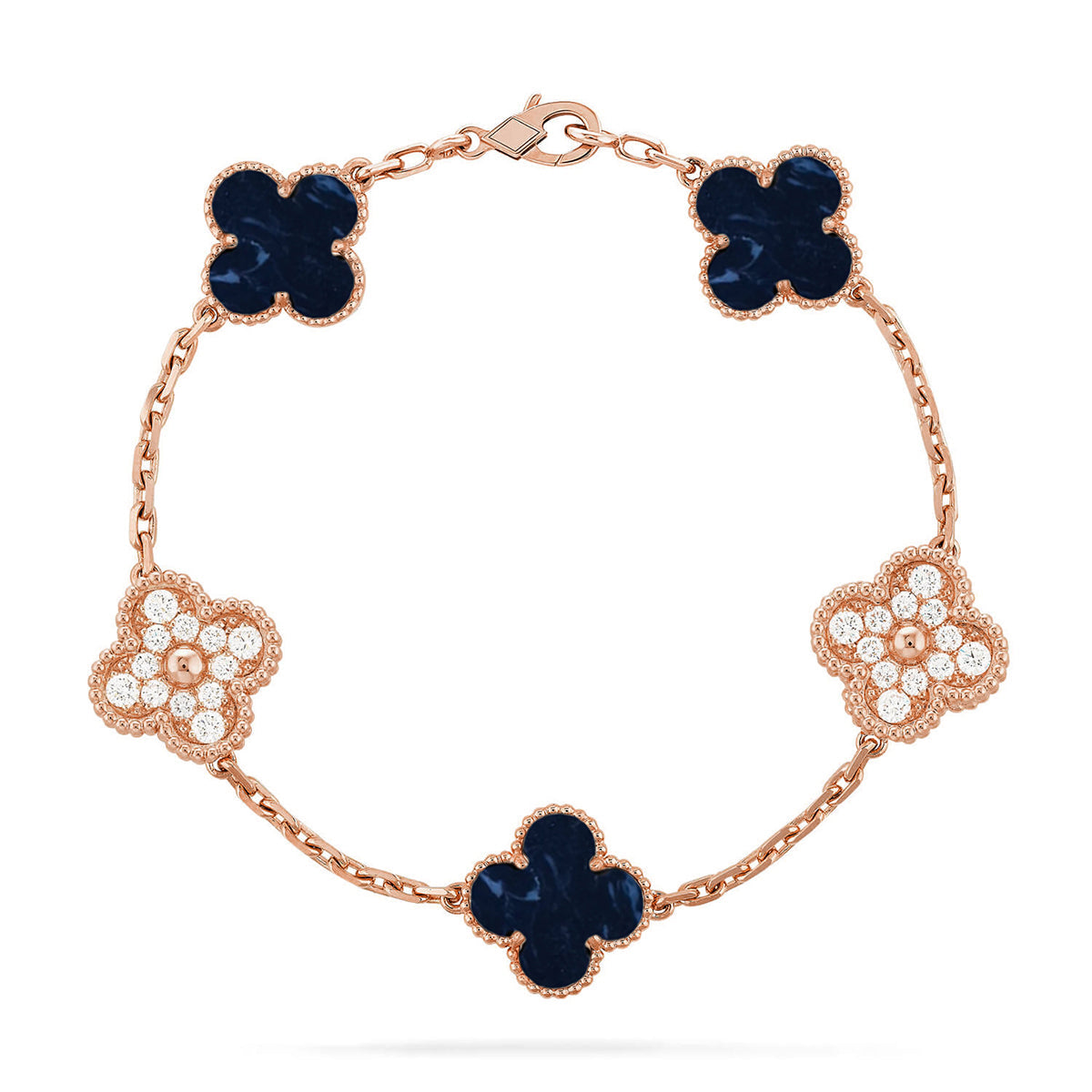 [Rose Tomorrow]CLOVER 5 MOTIF PIETERSITE BRACELET COLLECTION