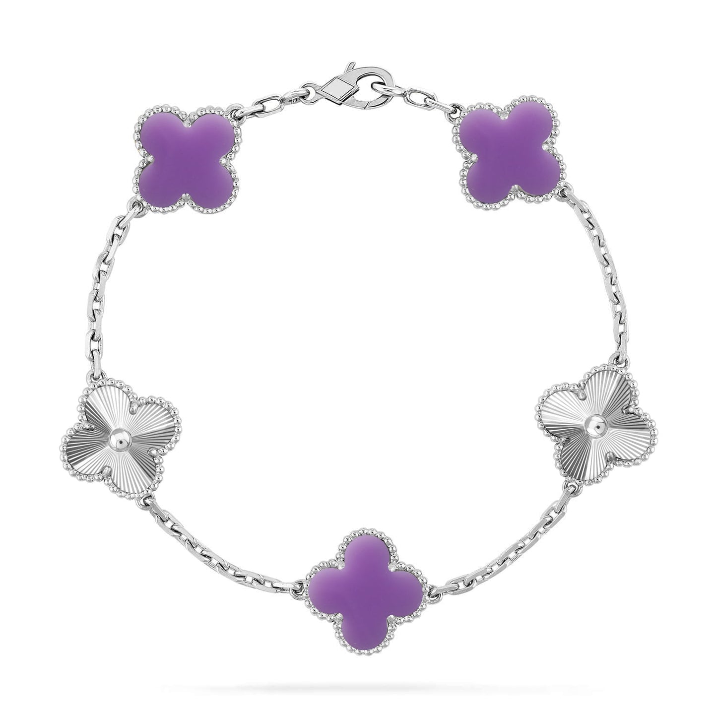 [Rose Tomorrow]CLOVER 5 MOTIF LIGHT PURPLE BRACELET COLLECTION