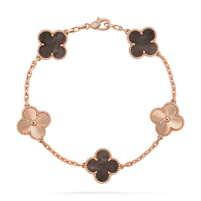 [Rose Tomorrow] CLOVER 5 MOTIF GRAY MOP BRACELET COLLECTION