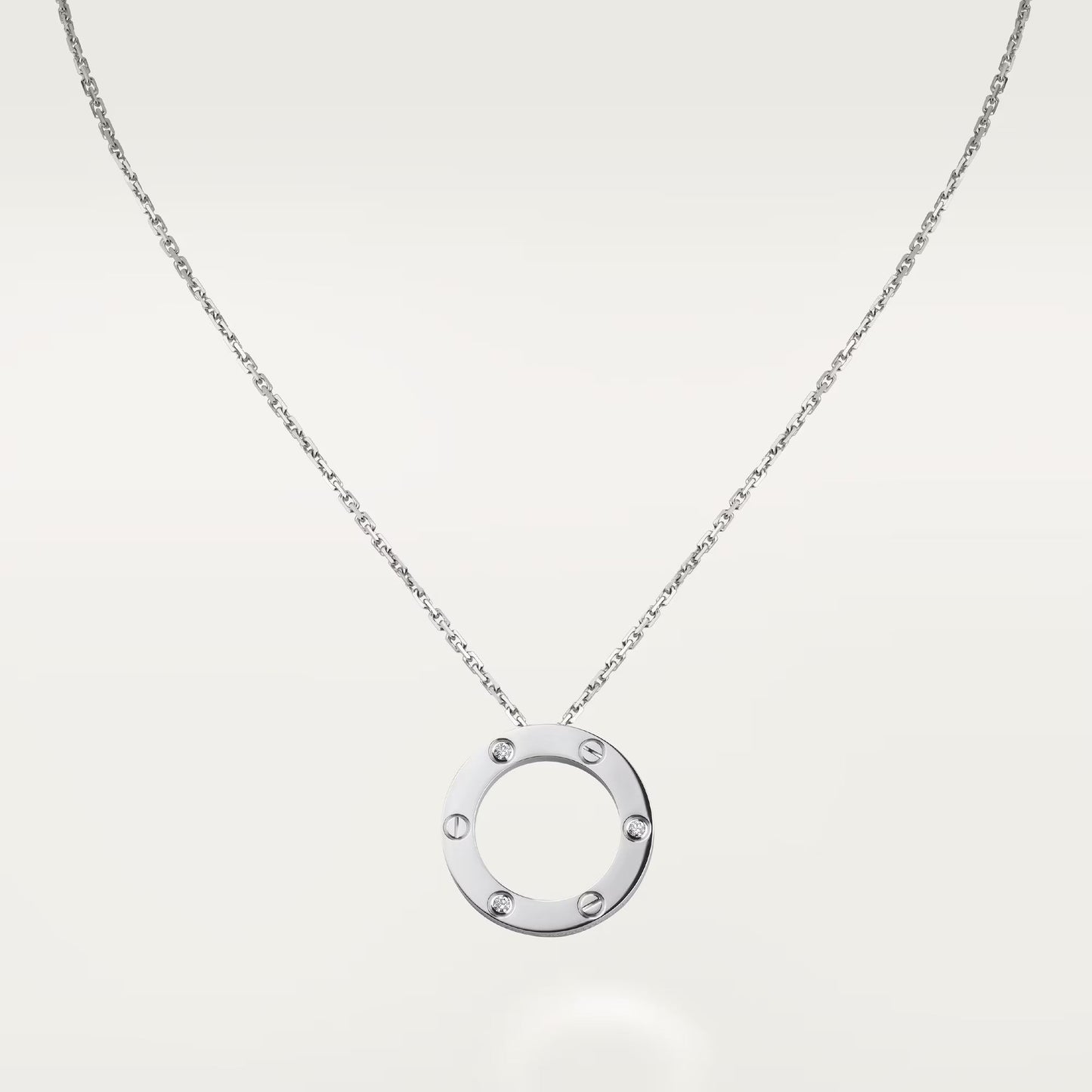 [Rose Tomorrow]LOVE NECKLACE 16MM 3 DIAMONDS