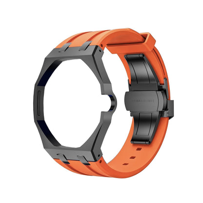 Oak Pop Black Steel Case & Silicone Strap