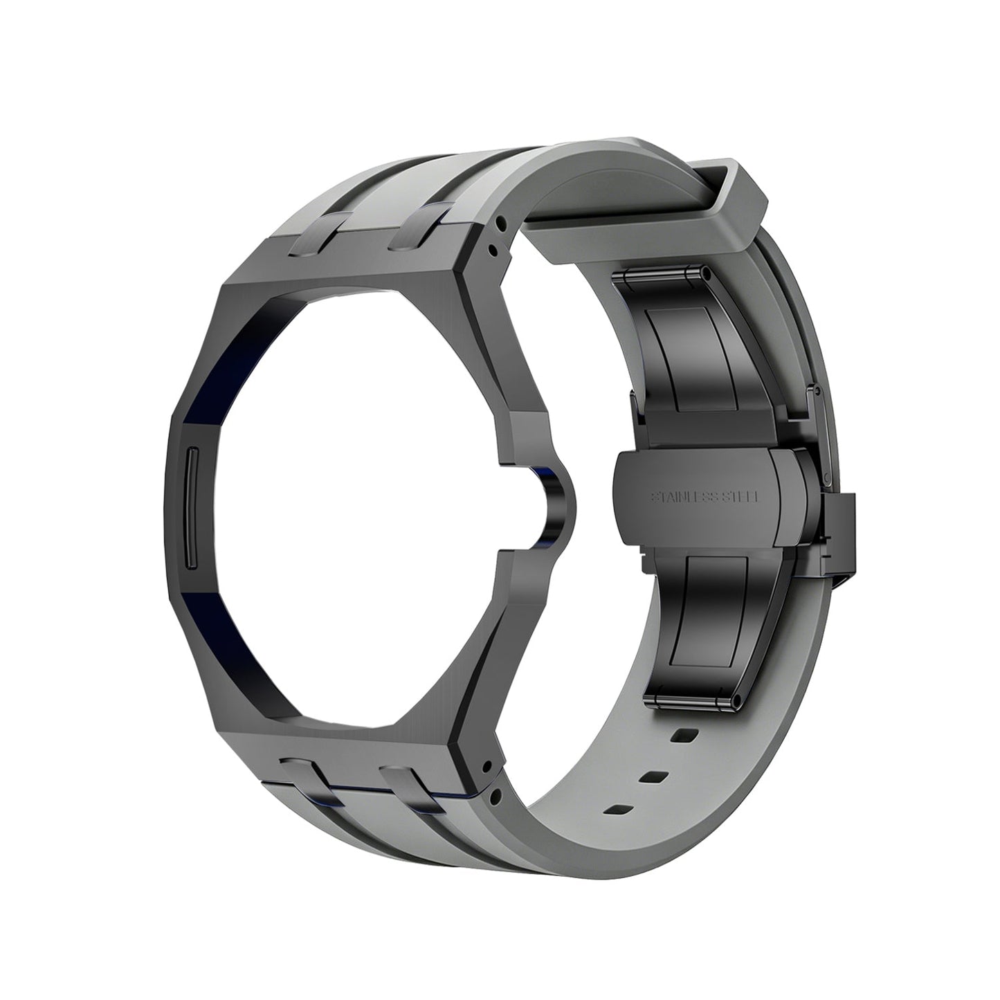 Oak Pop Black Steel Case & Silicone Strap