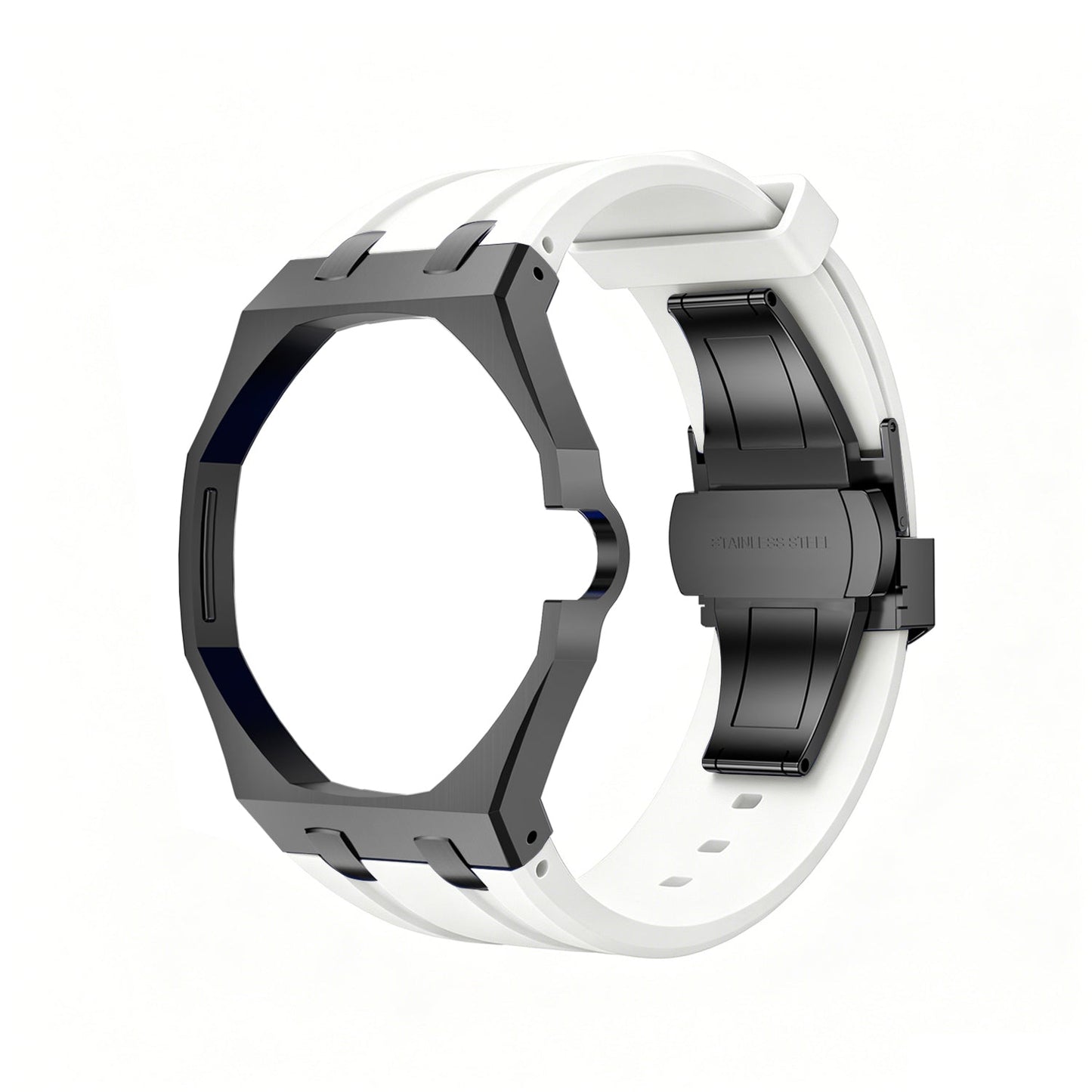 Oak Pop Black Steel Case & Silicone Strap