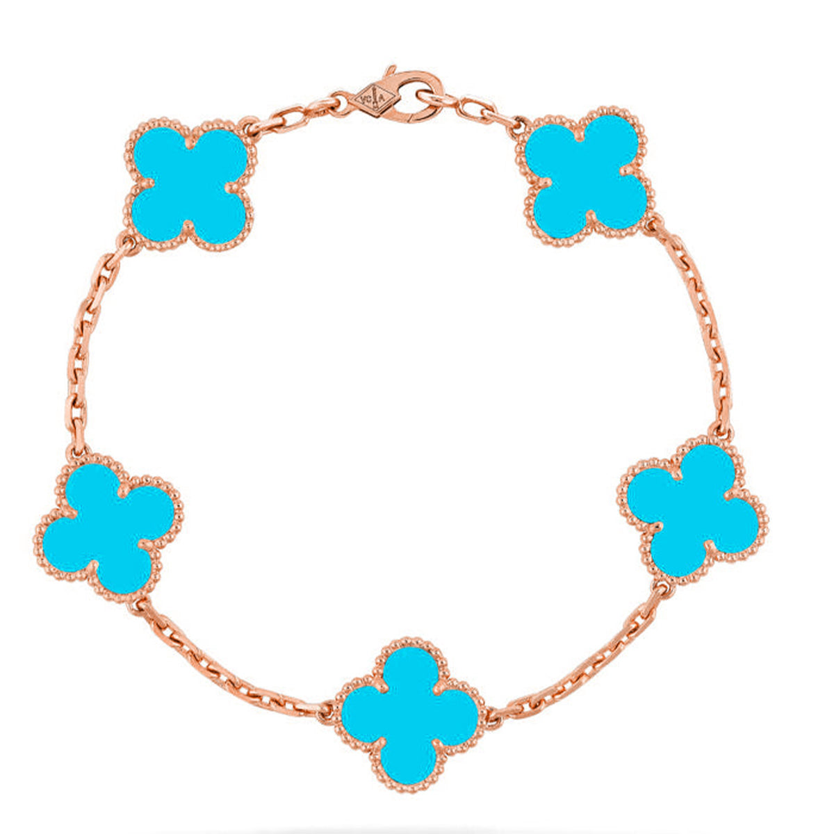 [Rose Tomorrow] CLOVER 5 MOTIF TURQUOISE BRACELET COLLECTION