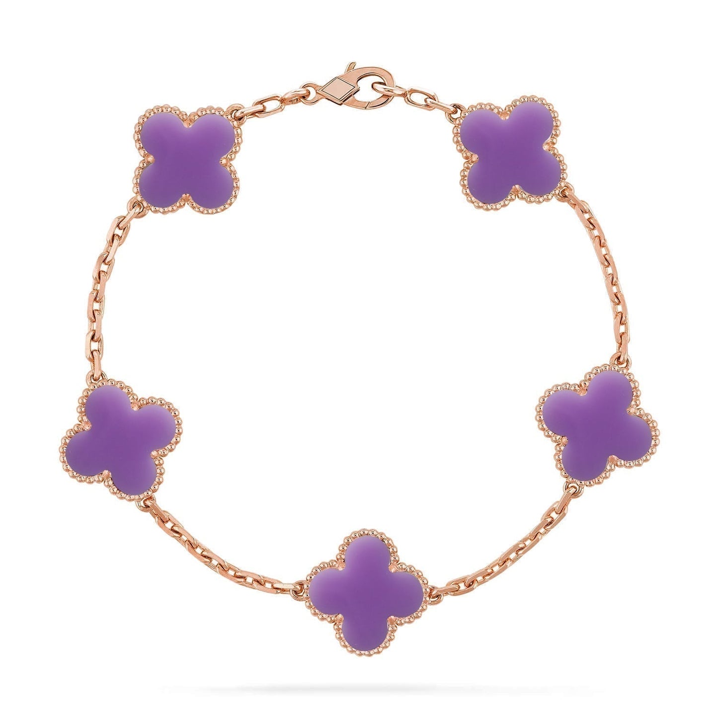 [Rose Tomorrow]CLOVER 5 MOTIF LIGHT PURPLE BRACELET COLLECTION