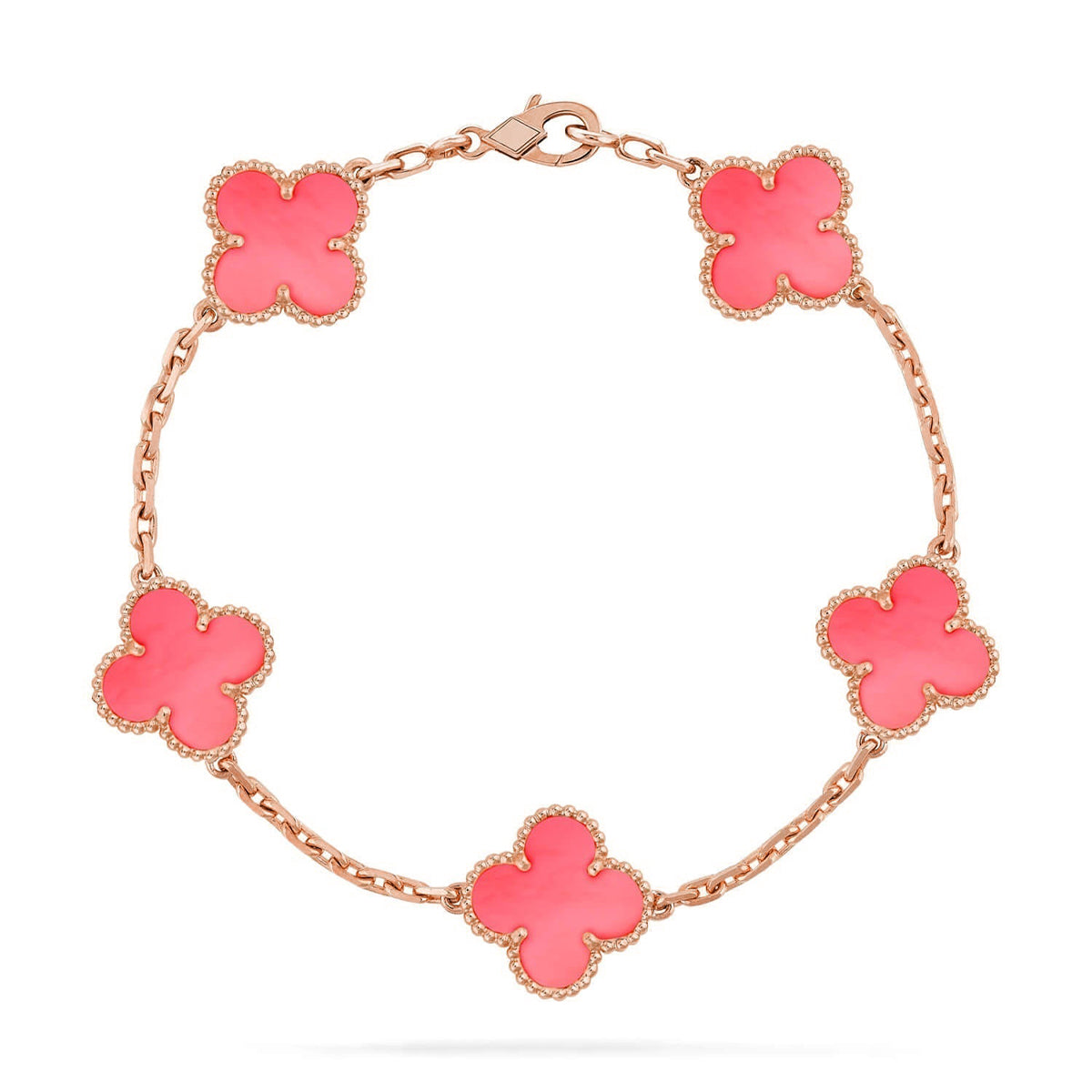[Rose Tomorrow] CLOVER 5 MOTIFS  PINK MOP BRACELET COLLECTION