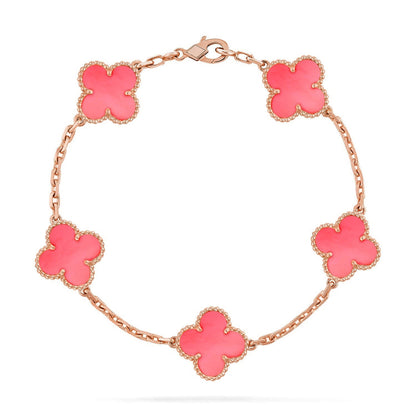 [Rose Tomorrow] CLOVER 5 MOTIFS  PINK MOP BRACELET COLLECTION