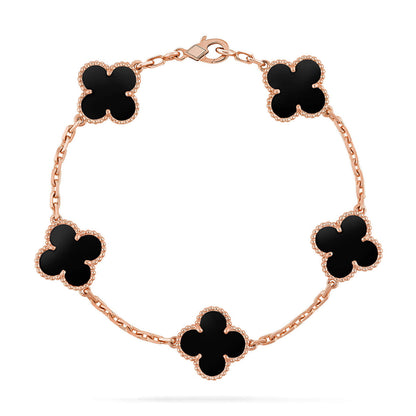 [Rose Tomorrow] CLOVER 5 MOTIF ONYXS BRACELET COLLECTION