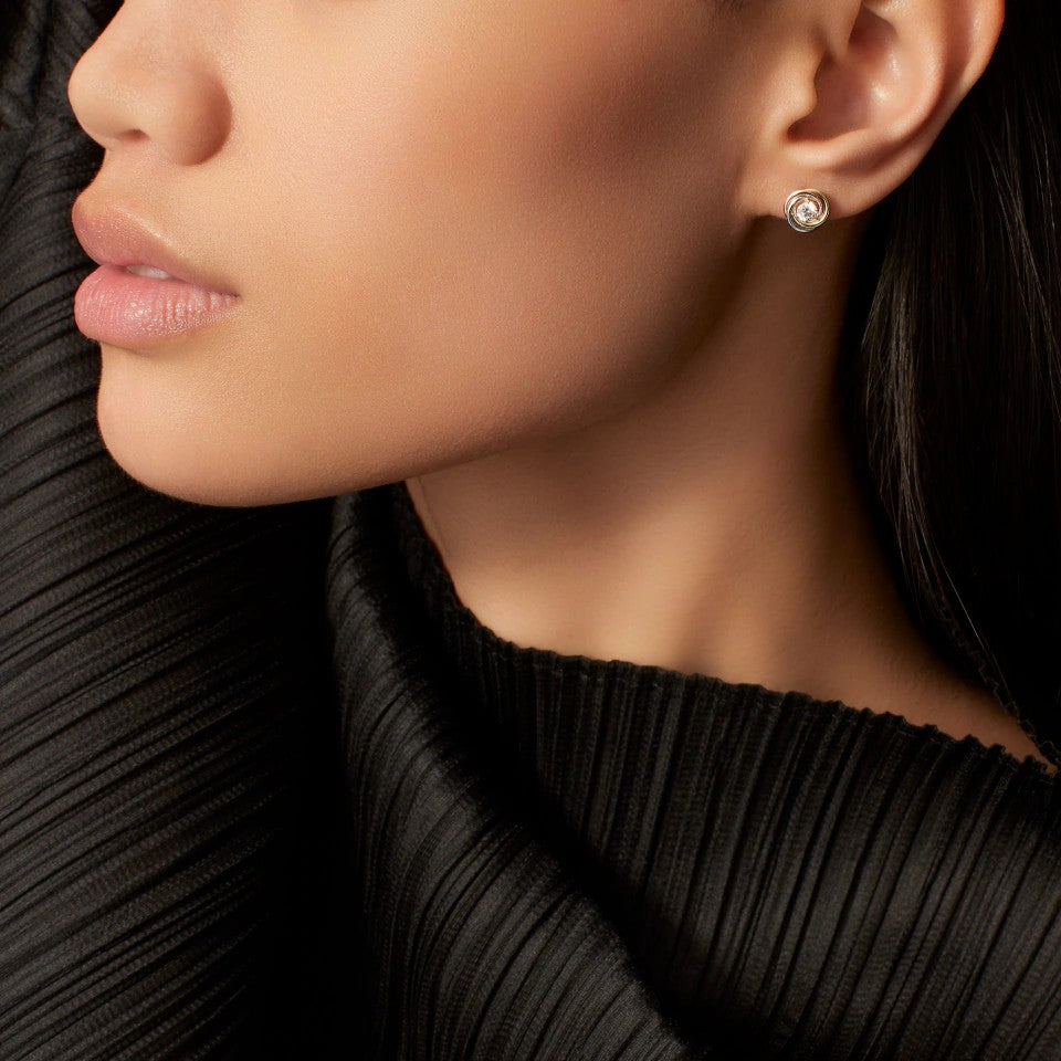 [Rose Tomorrow]TRINITY STUD DIAMOND EARRINGS