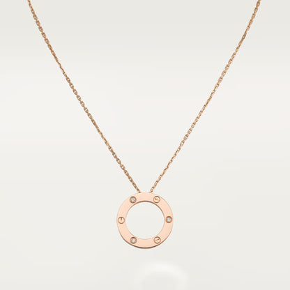 [Rose Tomorrow]LOVE NECKLACE 16MM 3 DIAMONDS
