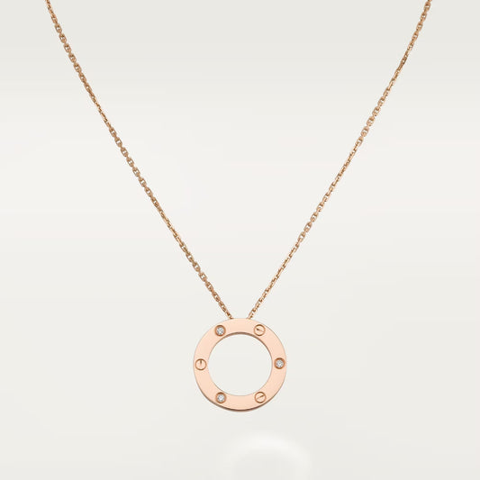 [Rose Tomorrow]LOVE NECKLACE 16MM 3 DIAMONDS