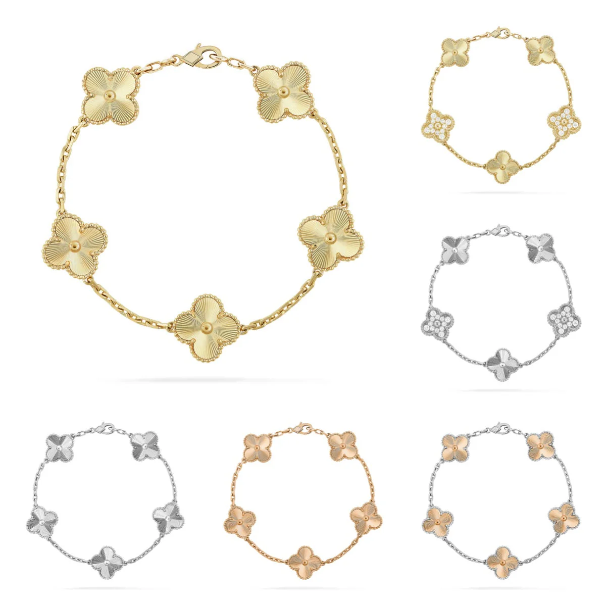 [Rose Tomorrow] CLOVER 5 MOTIF LASER BRACELET COLLECTION