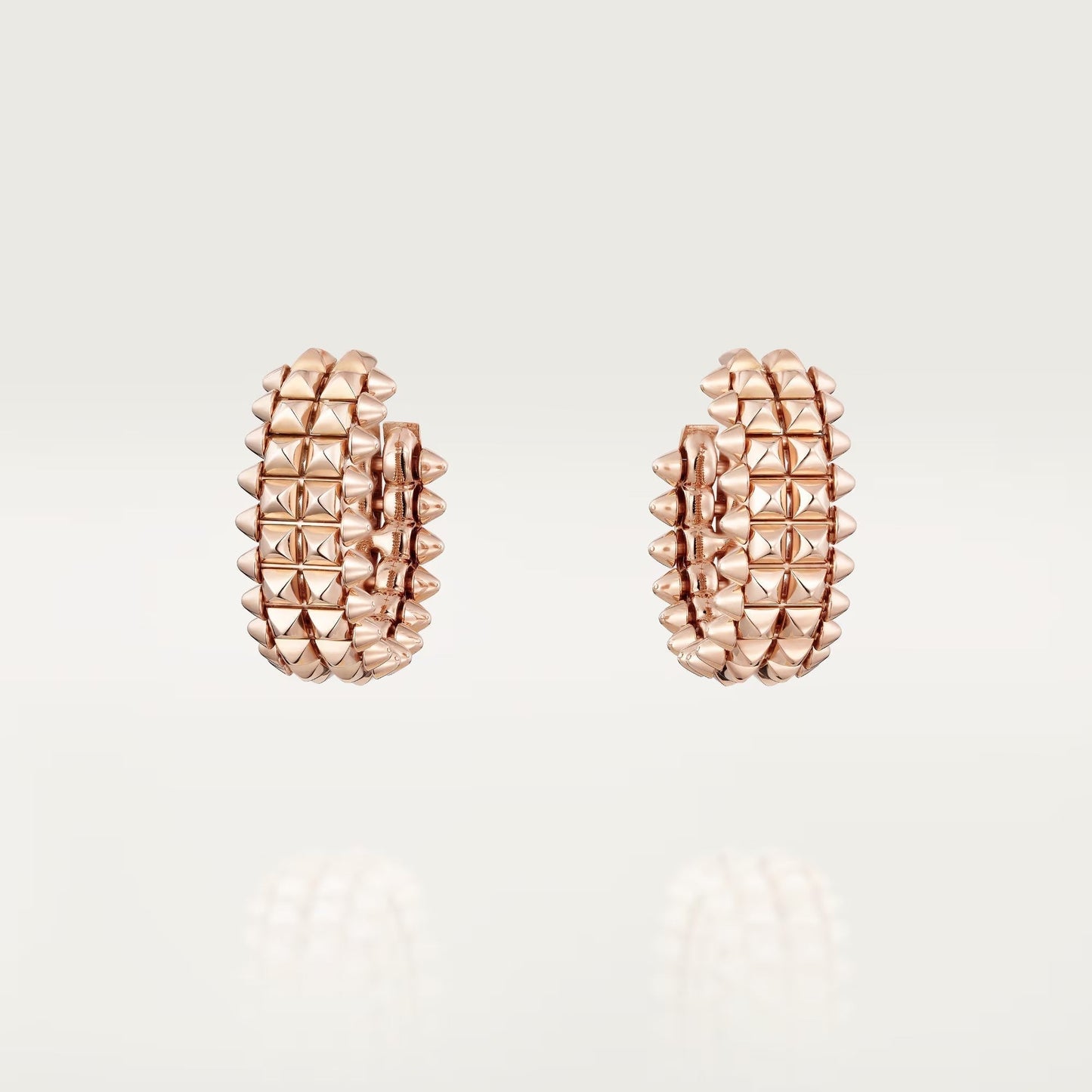 [Rose Tomorrow]CLASH 9.2MM DOUBLE ROW EARRINGS